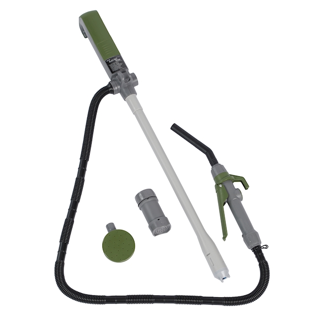 Battery operated pump with nozzle